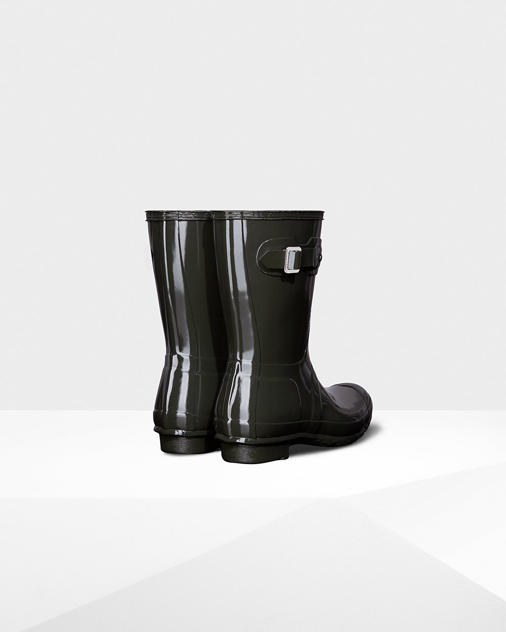 Galochas Curtas Hunter Feminina Verde Escuro Oliva - Original Gloss - 24WTNZAMQ